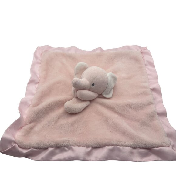 Pink Plush Elephant Baby Blanket Lovey Satin Trim By Carters - Picture 1 of 5
